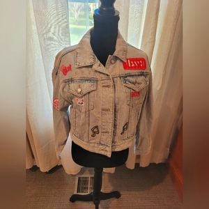 Denim patch jacket